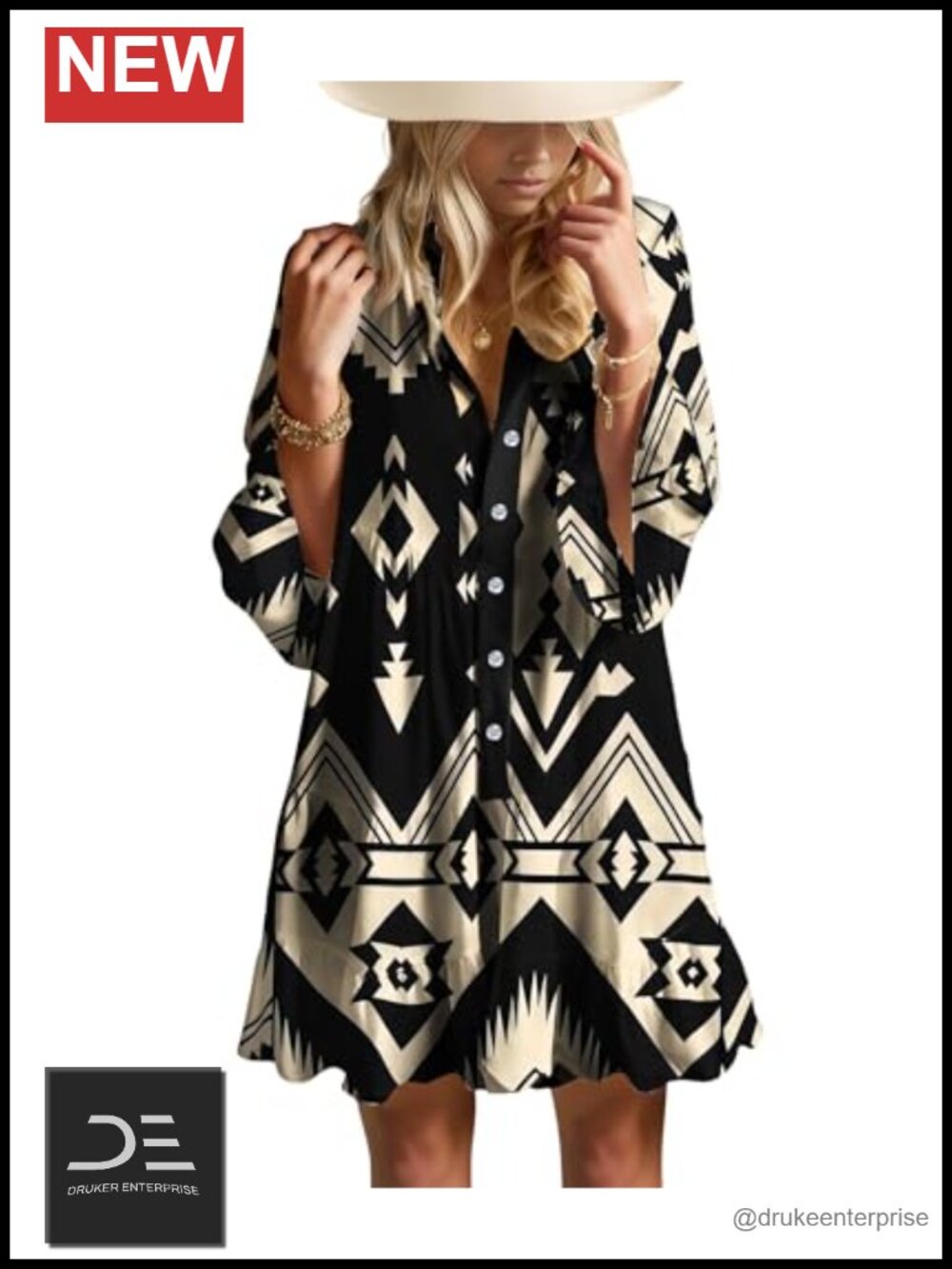 Women's Flowy Tiered Babydoll Boho Floral Mini Dress 3/4 Bell Sleeve V-Neck
